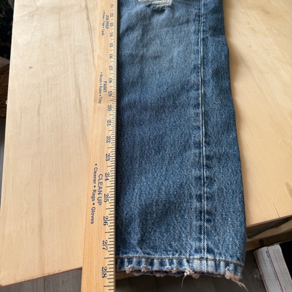 Anine Bing Medium Wash Button-Fly Distressed Sonya Jeans - Proto Wash - 27 - Picture 6 of 10